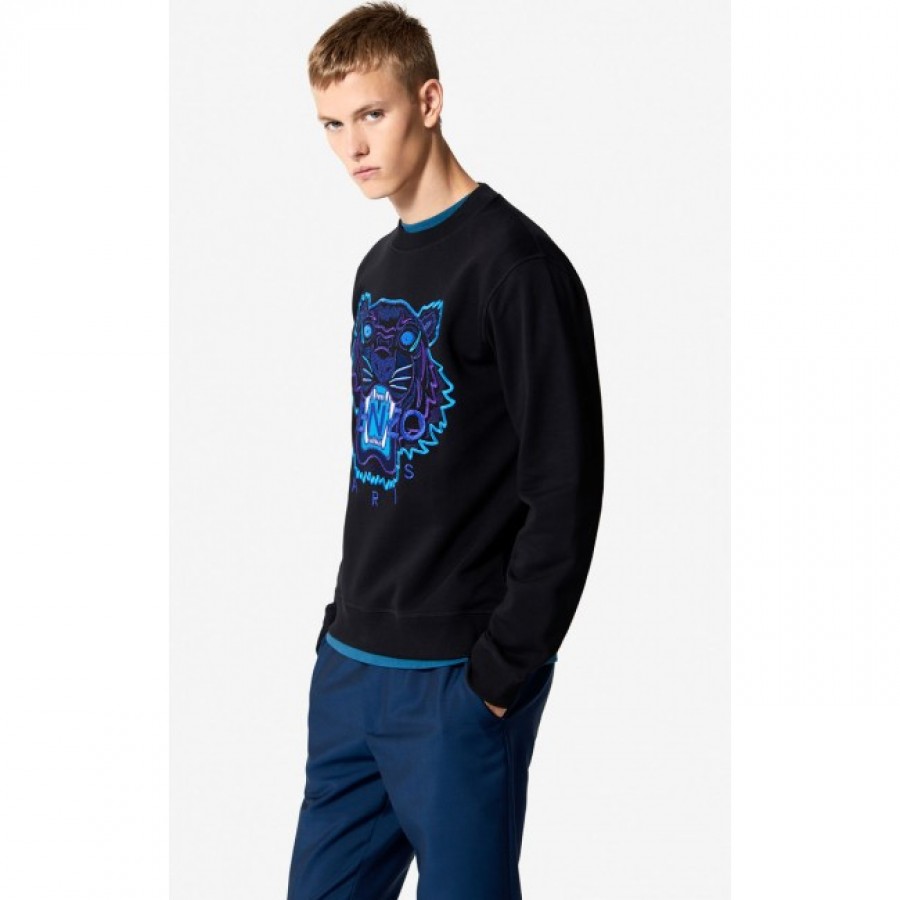 kenzo black tiger sweatshirt mens