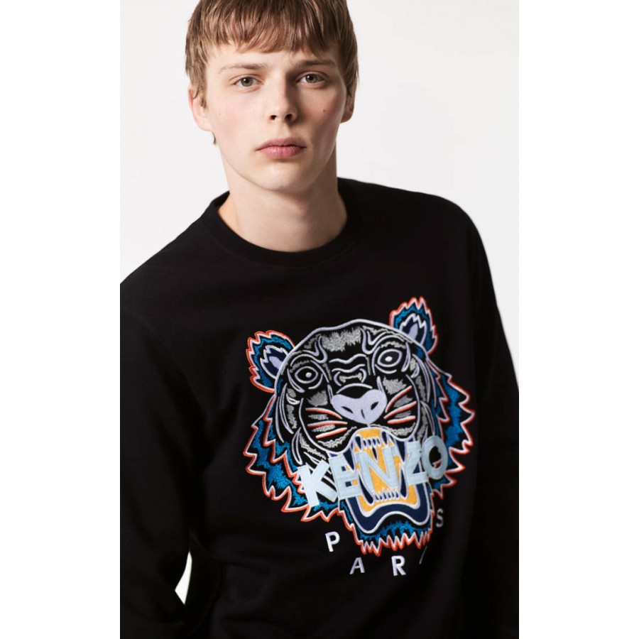 kenzo black tiger sweatshirt mens