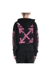 Off-White Mens Black Diag Stencil Hoodie