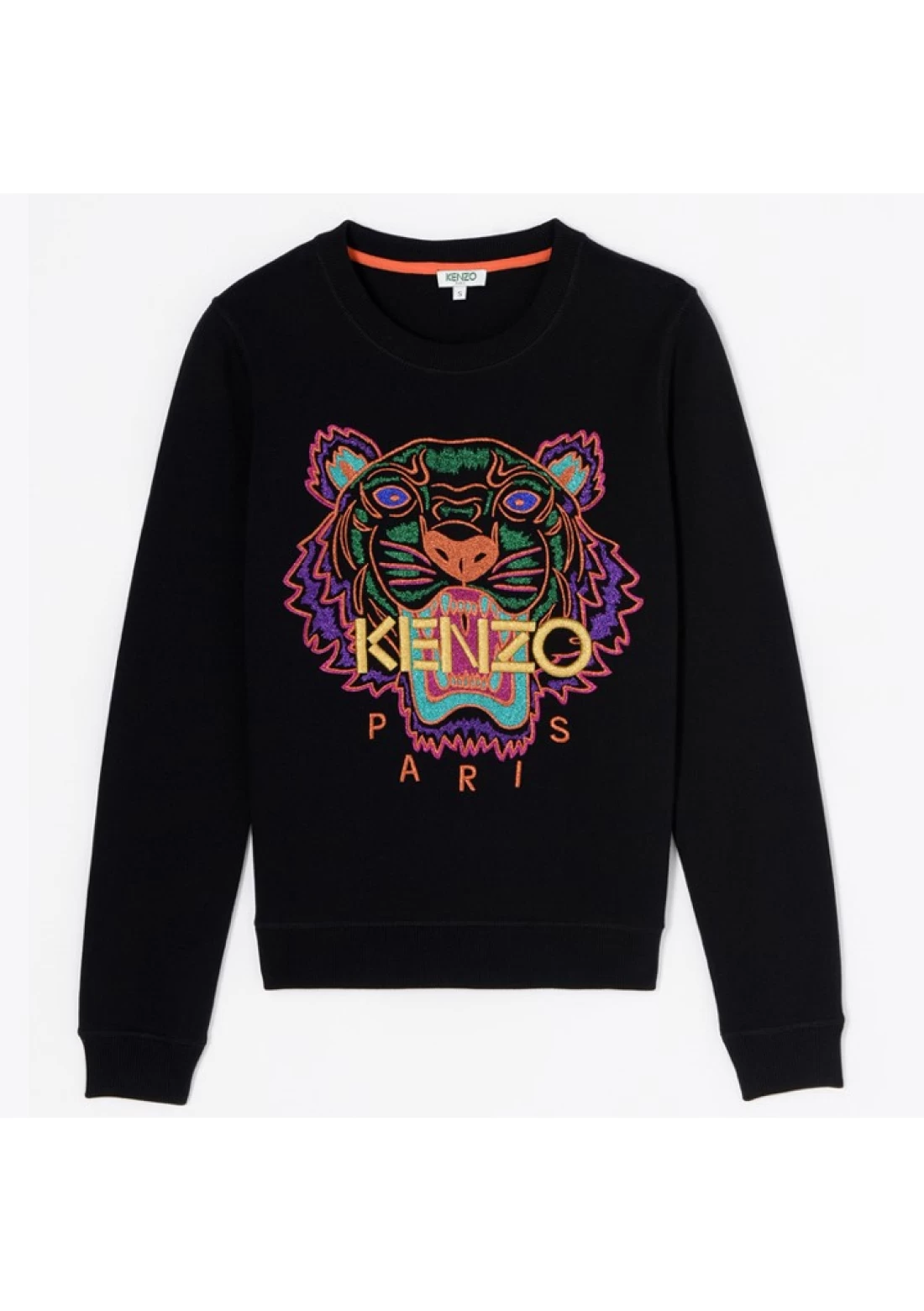 Faktura Eastern halvleder Kenzo Womens Holiday Capsule Collection Tiger sweater black