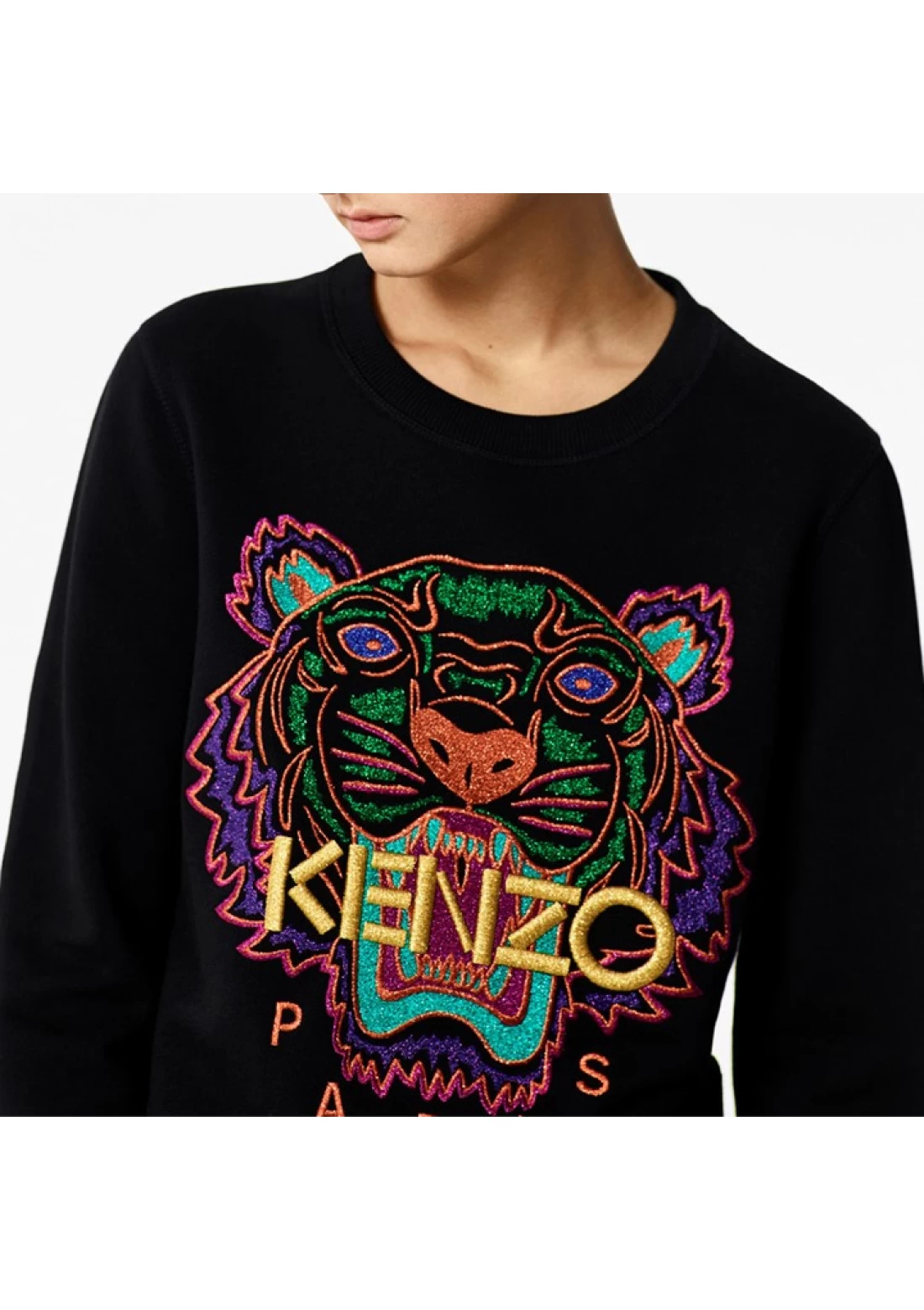 Kenzo Womens Holiday Capsule Collection Tiger sweater black